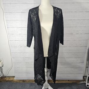 Black Lace Kimono Size M
